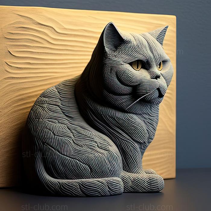 3D model st British Shorthair cat (STL)